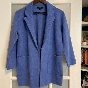 J Crew Sophie Sweater Blazer in Heather Blue